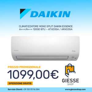 CLIMATIZZATORE DAIKIN NEW PLUS DUAL SPLIT 12000 + 12000 BTU 5 kW 2AMX50M9 / ATXM35A + ATXM35A